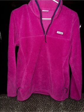 Columbia Women's Fleece Pullover - Hot Pink Quarter Zip